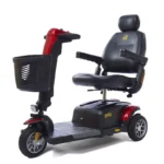 golden buzzaround lx luxury 3 wheel mobility scooter side view