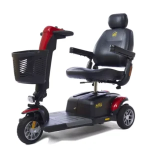 golden buzzaround lx luxury 3 wheel mobility scooter side view
