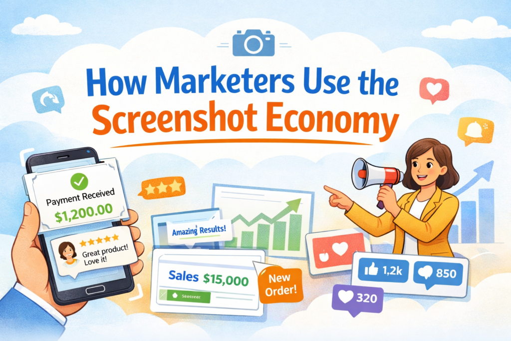 How Marketers Use the Screenshot Economy