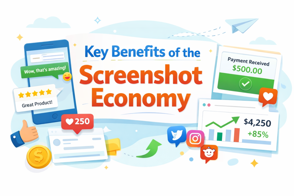 Key benefits of the screenshot economy