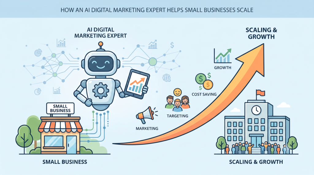 How an AI Digital Marketing Expert Helps Grows Small Businesses